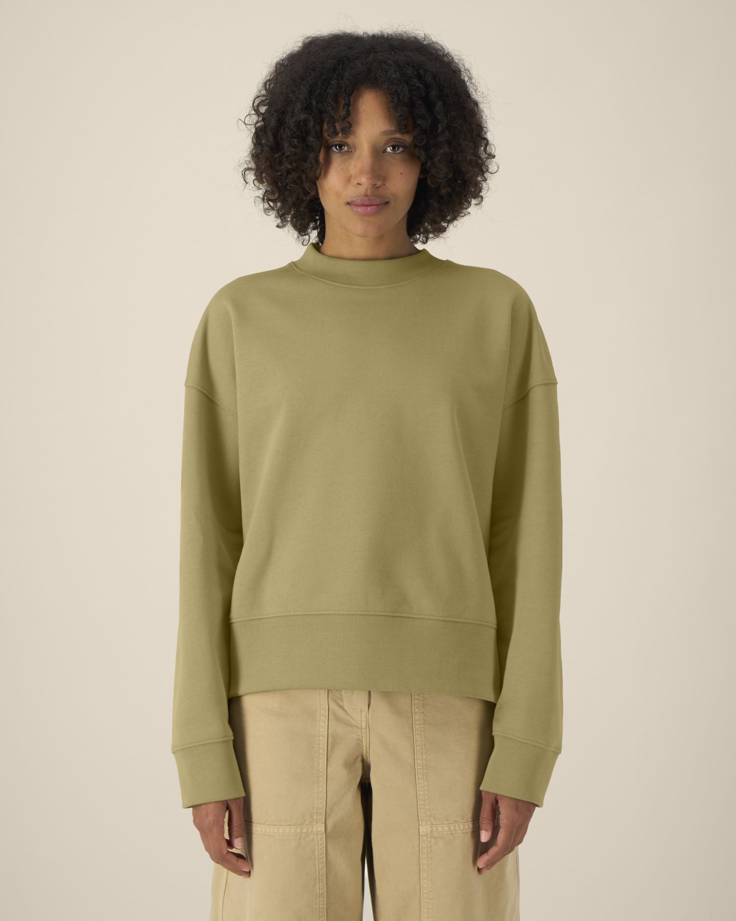 Bluza unisex crewneck boxy z bawełny z recyklingu - obrazek 7