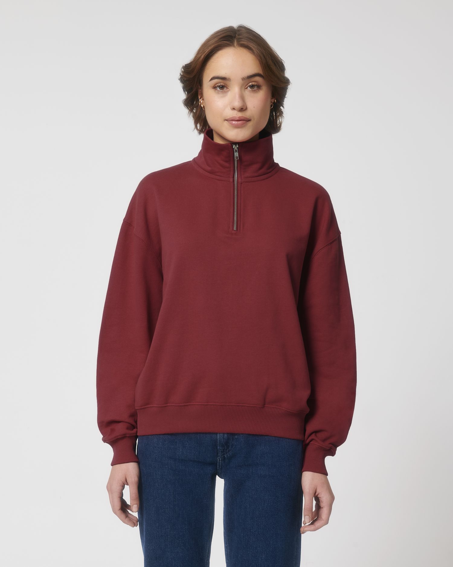 Bluza unisex boxy z krótkim zamkiem sucha w dotyku - obrazek 11