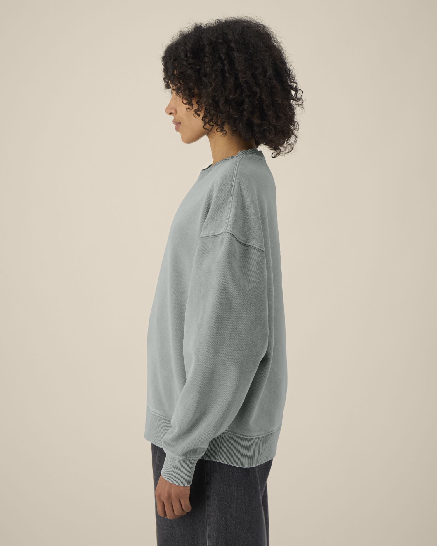 Bluza unisex crewneck oversized garment-dyed - obrazek 10