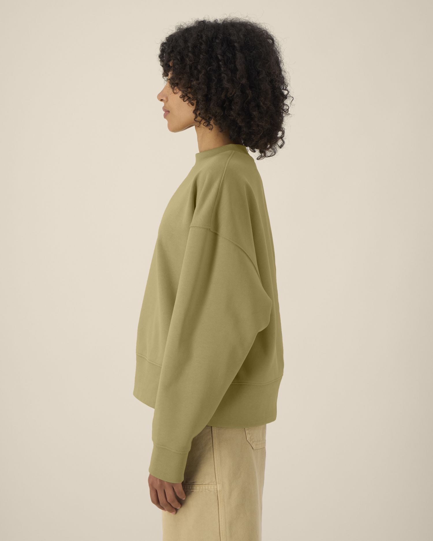 Bluza unisex crewneck boxy z bawełny z recyklingu - obrazek 8