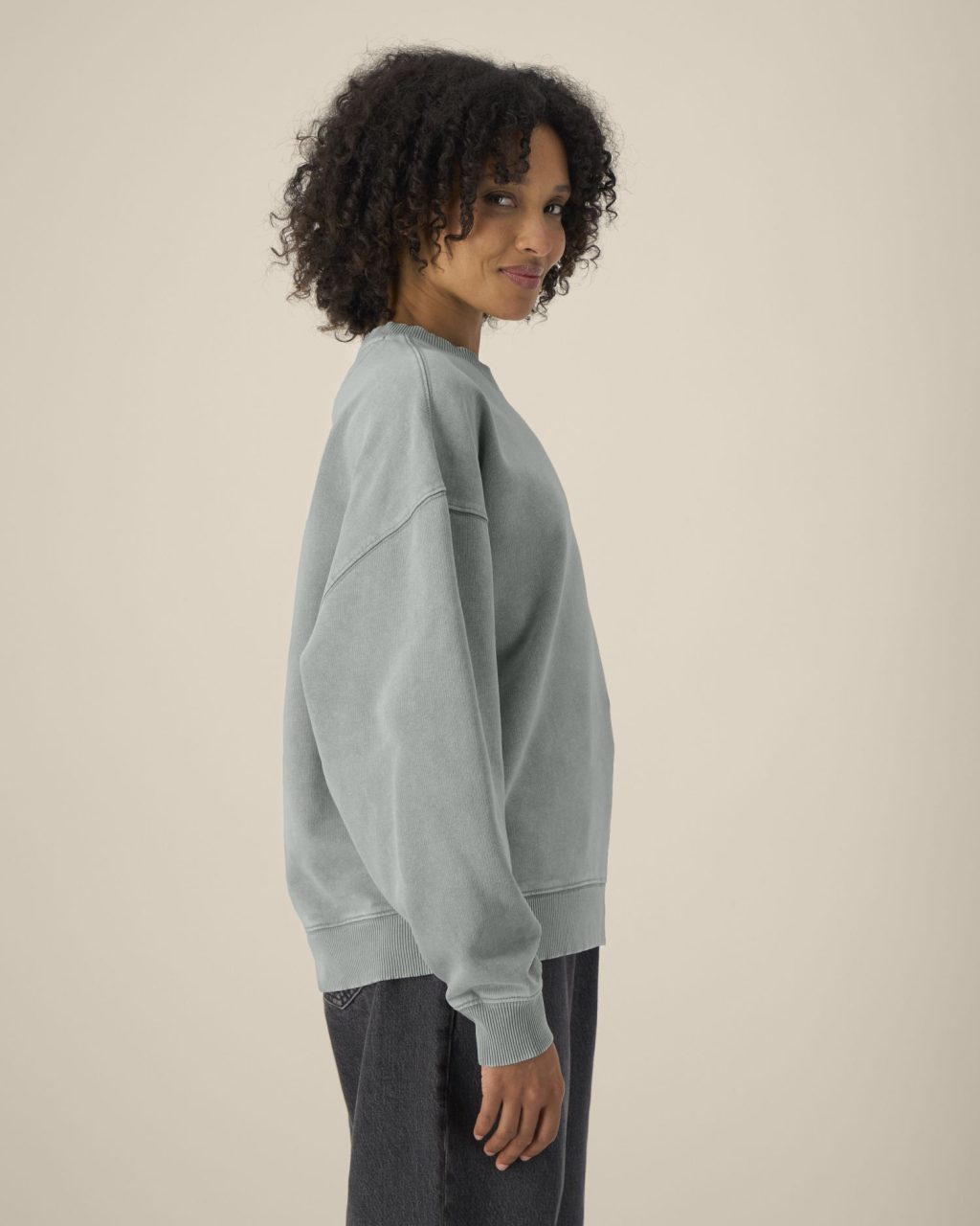 Bluza unisex crewneck oversized garment-dyed - obrazek 11