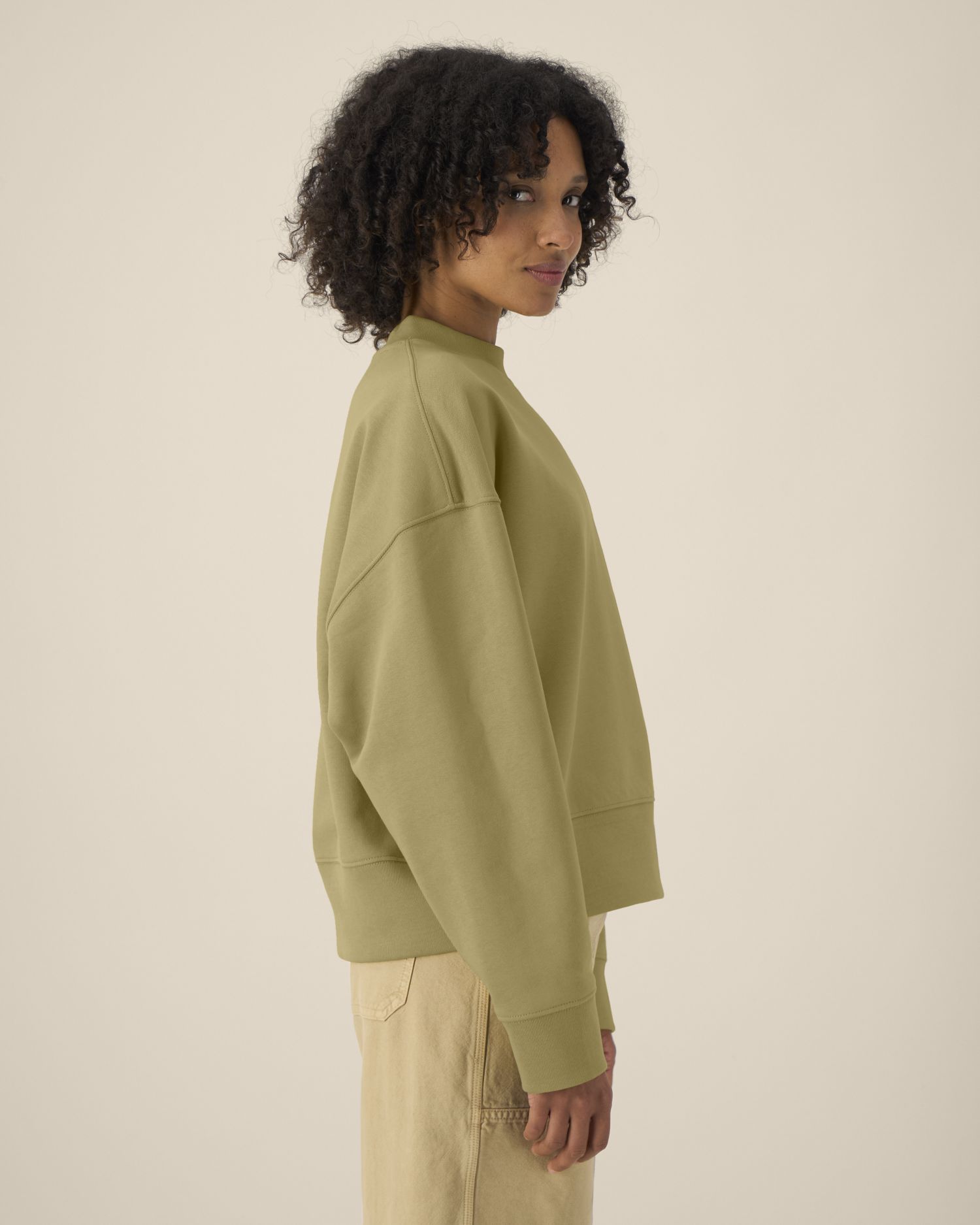 Bluza unisex crewneck boxy z bawełny z recyklingu - obrazek 9