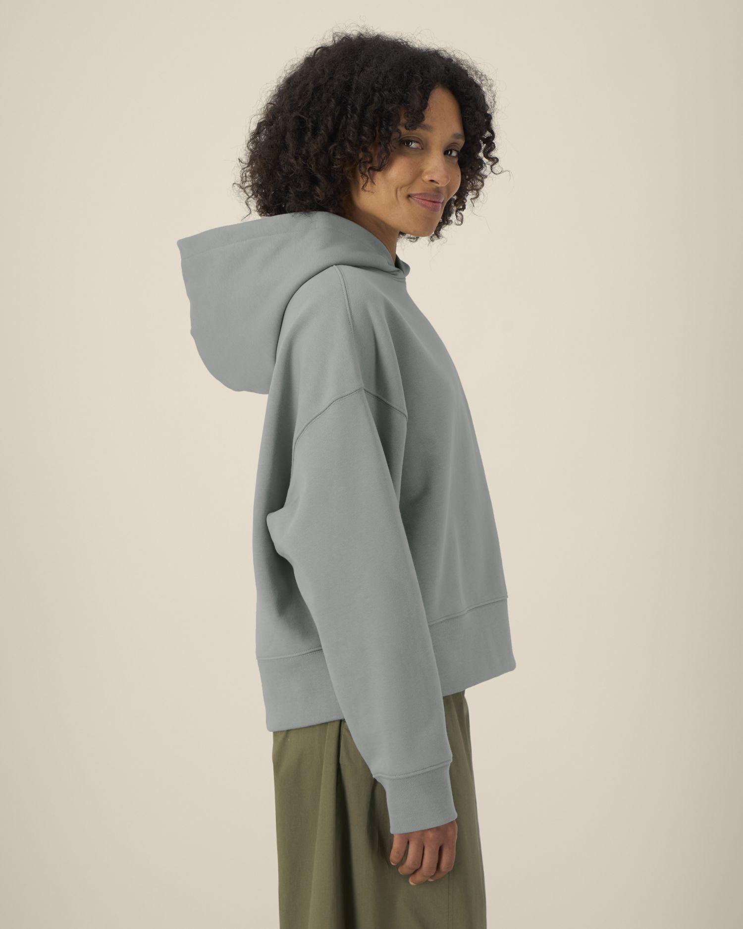Bluza z kapturem unisex boxy z bawełny z recyklingu - obrazek 10
