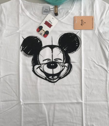 Biały t-shirt z nadrukiem Mickey Mouse